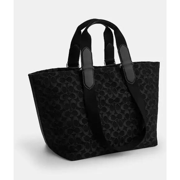 Coach Black Denim Tote NWT - Picture 1 of 4